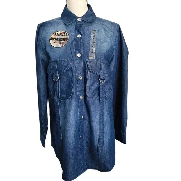 Thrill Jeans Shirt L NWT - Picture 1 of 5
